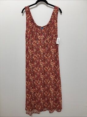 Old Navy Floral Scoop-Neck Midi Dress